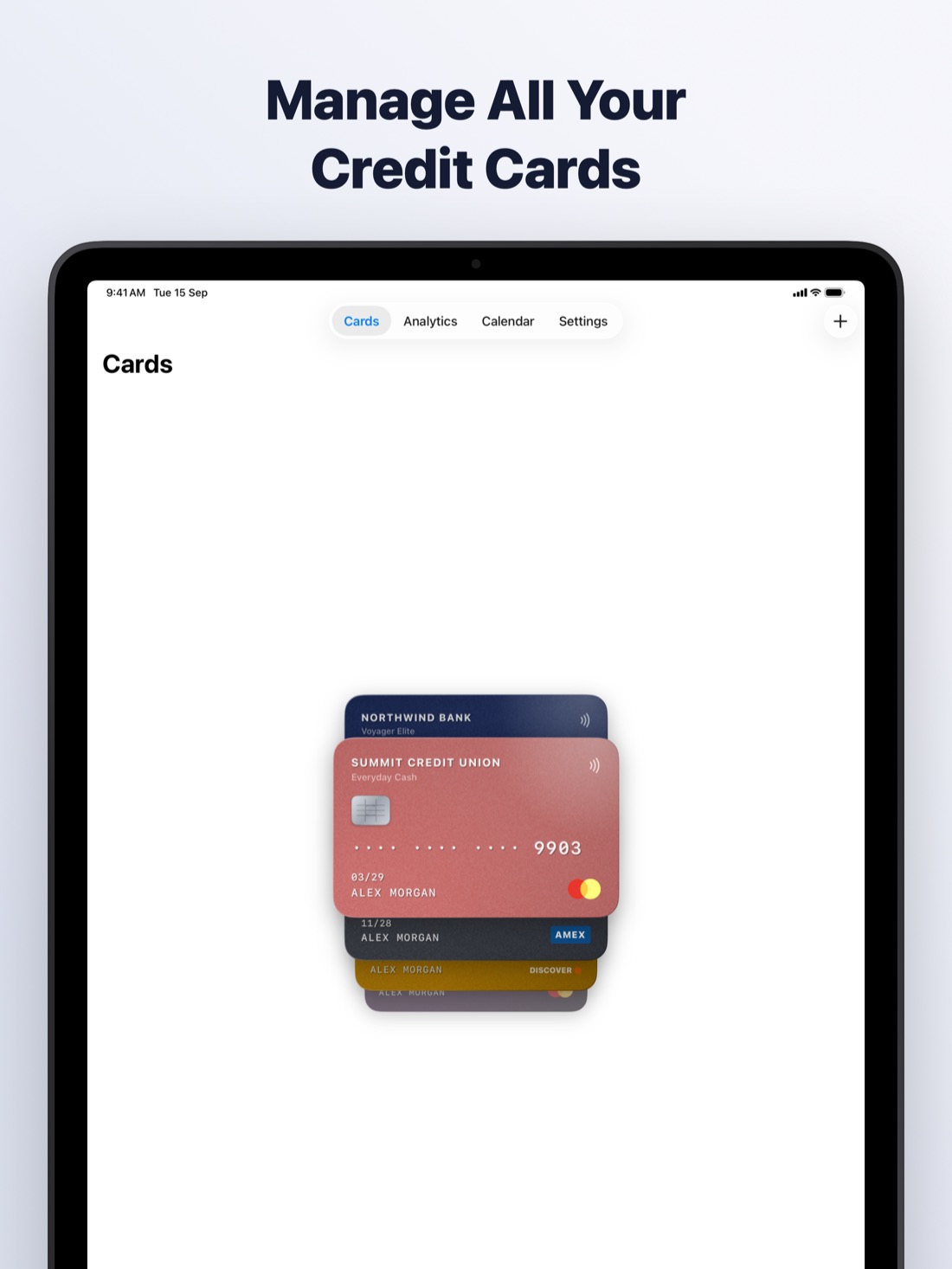 CardMax on iPad: Manage all your credit cards